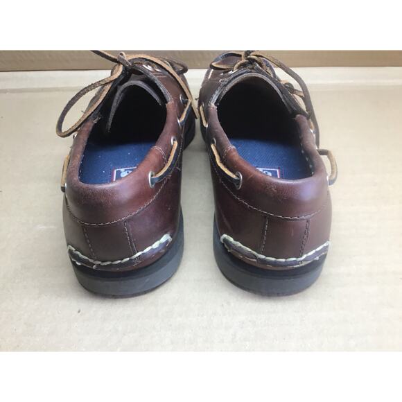 Timberland Classic 2-Eye Deck Shoes Loafers Brown Leather Men 9.5M - Picture 5 of 7